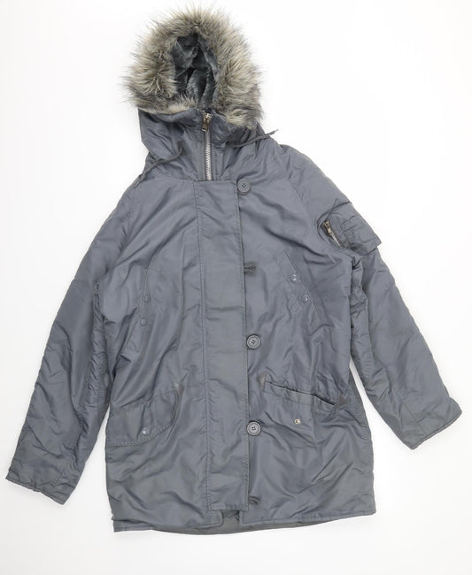 Womens UK Size 10 Moto Blue Jacket