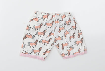 Preworn Girls Multicoloured Animal Print  Capri Trousers Size 12-18 Months