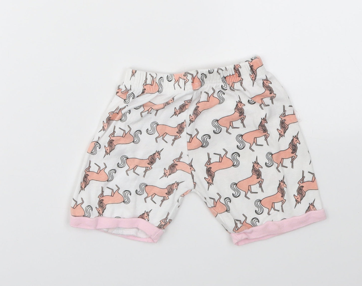 Preworn Girls Multicoloured Animal Print  Capri Trousers Size 12-18 Months