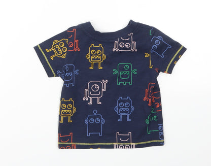 Primark Boys Multicoloured Animal Print  Basic T-Shirt Size 6-9 Months