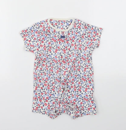 M&S Girls Multicoloured Floral  Babygrow One-Piece Size 6-9 Months