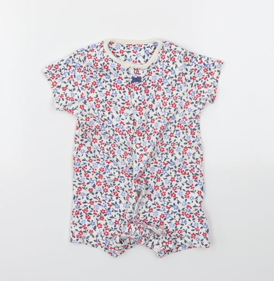 M&S Girls Multicoloured Floral  Babygrow One-Piece Size 6-9 Months