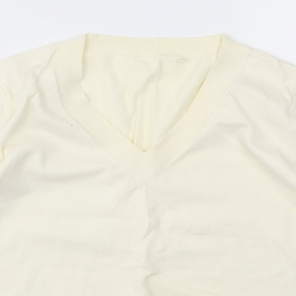 Womens UK Size M Preworn Ivory Pullover Jumper