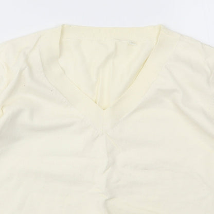 Womens UK Size M Preworn Ivory Pullover Jumper