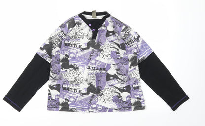 Urban Boys Multicoloured Geometric  Pullover T-Shirt Size 10-11 Years