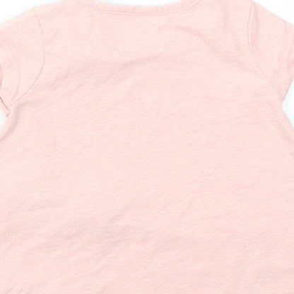 Preworn Girls Pink   Basic T-Shirt Size 24 Months
