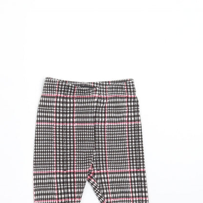 George Girls Black Check   Trousers Size 12-18 Months  - Leggings