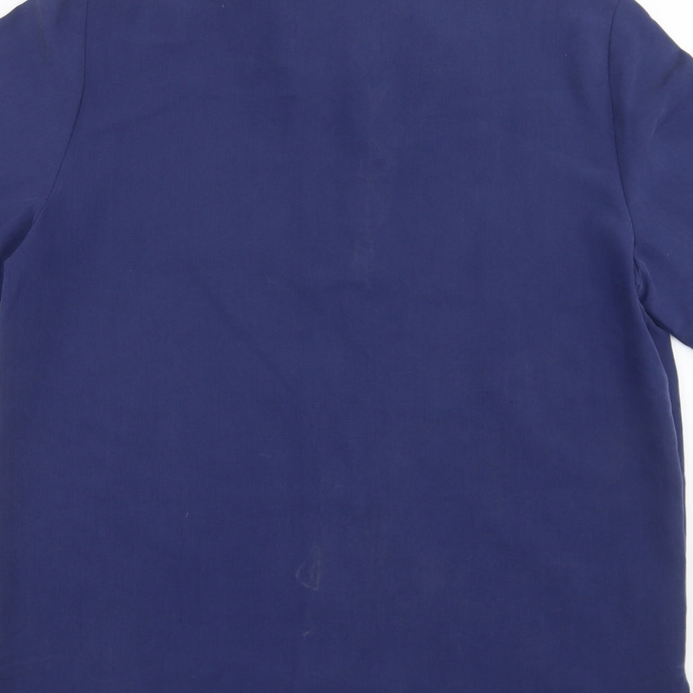Womens UK Size 12 Soon Blue Basic Blouse