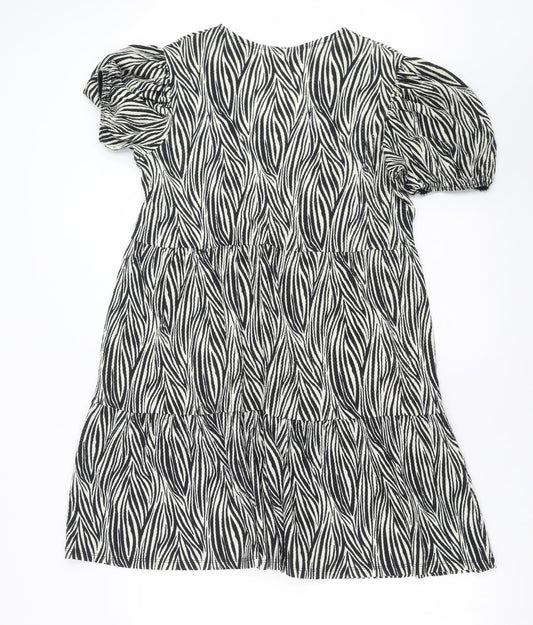 F&F Womens Beige Animal Print  T-Shirt Dress  Size 12