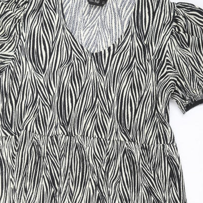 F&F Womens Beige Animal Print  T-Shirt Dress  Size 12