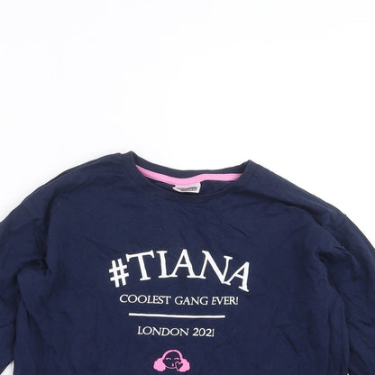 George Girls Blue   Basic T-Shirt Size 10-11 Years  - #tiana
