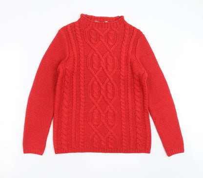 Womens UK Size 12 M&Co Red Pullover Jumper