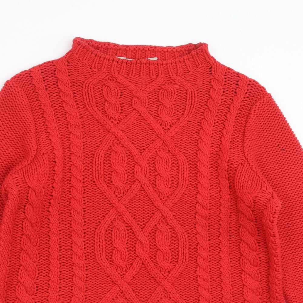 Womens UK Size 12 M&Co Red Pullover Jumper