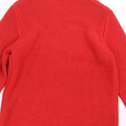 Womens UK Size 12 M&Co Red Pullover Jumper