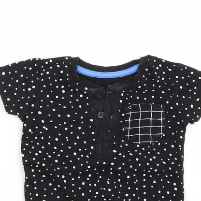George Baby Black Spotted  Babygrow One-Piece Size 3-6 Months