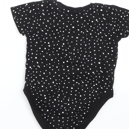George Baby Black Spotted  Babygrow One-Piece Size 3-6 Months