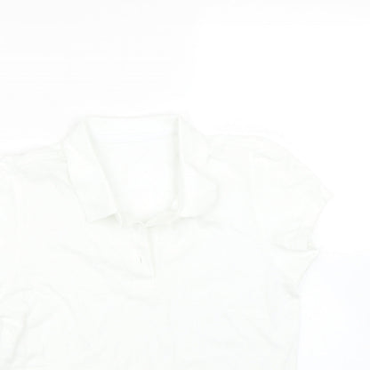 George Girls White   Basic Polo Size 10-11 Years  - PE kit