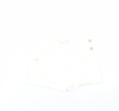 Zara Girls White Argyle/Diamond  Cropped Trousers Size 18-24 Months  - Shorts
