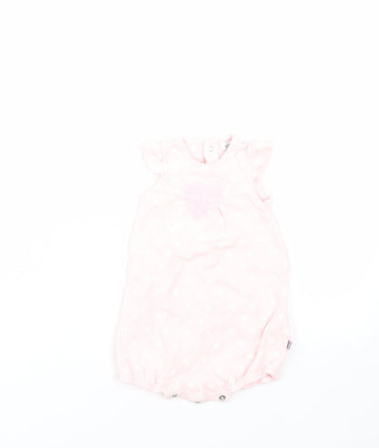 Petti lem Girls Pink Floral  Babygrow One-Piece Size 6-9 Months