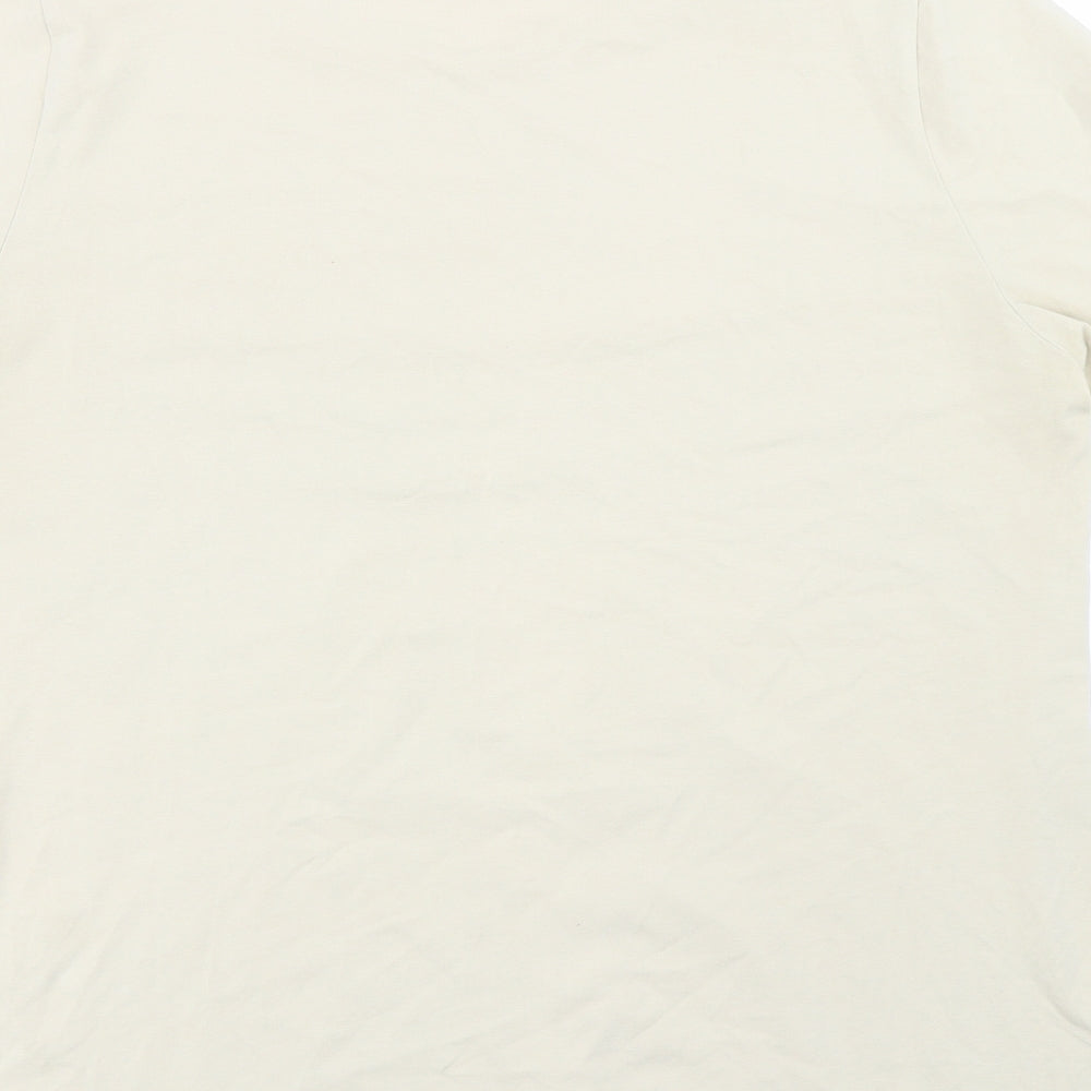Womens UK Size L ELVI Beige Basic T-Shirt