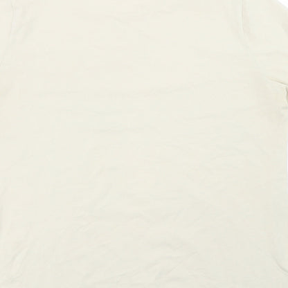 Womens UK Size L ELVI Beige Basic T-Shirt