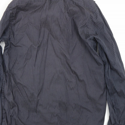 F&F Mens Black Striped   Button-Up Size S