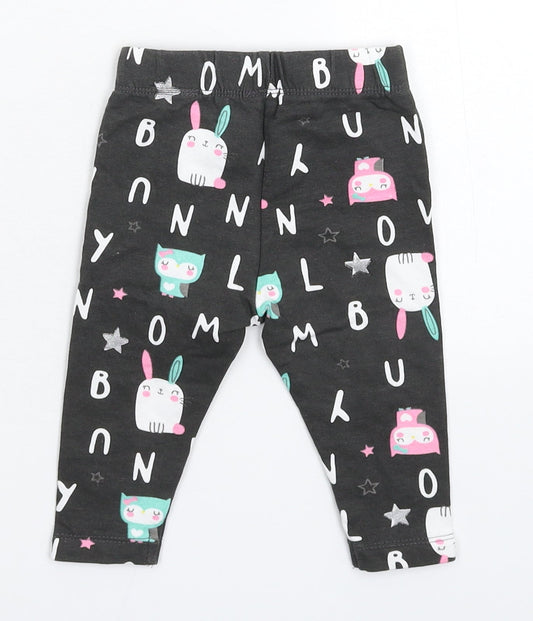 Pep&Co Girls Grey   Jogger Trousers Size 6-9 Months  - Legging