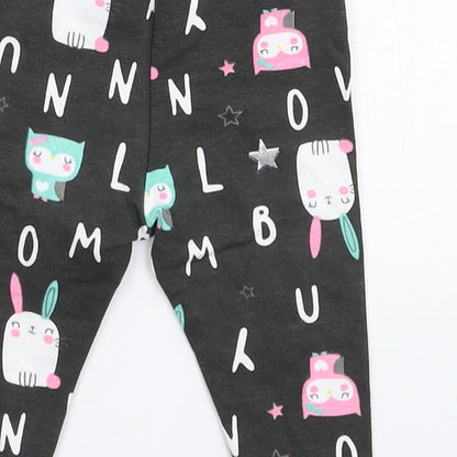 Pep&Co Girls Grey   Jogger Trousers Size 6-9 Months  - Legging