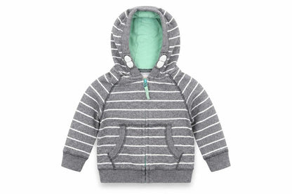 Tu Baby Grey Striped  Jacket  Size 9-12 Months
