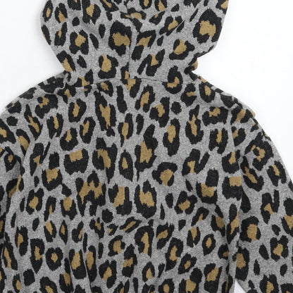 Matalan Girls Multicoloured Animal Print  Pullover Hoodie Size 7 Years