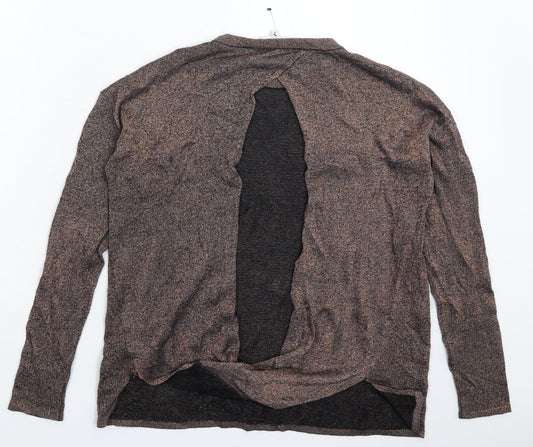 Womens UK Size 8 Warehouse Silver Pullover Jumper