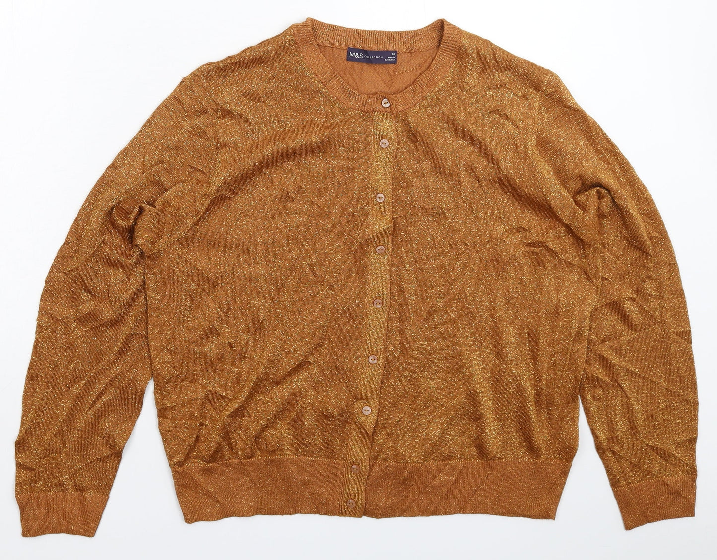 Womens UK Size 20 Marks and Spencer Brown Pullover Jumper