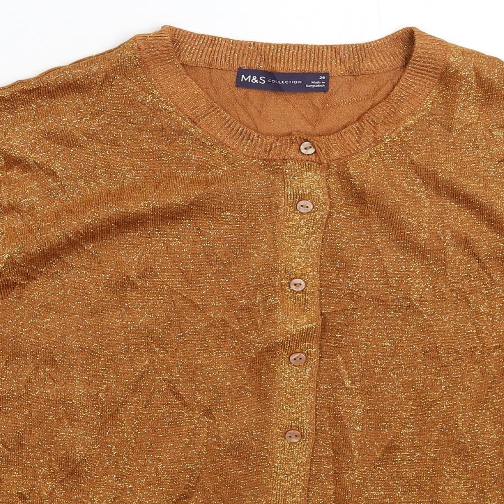 Womens UK Size 20 Marks and Spencer Brown Pullover Jumper