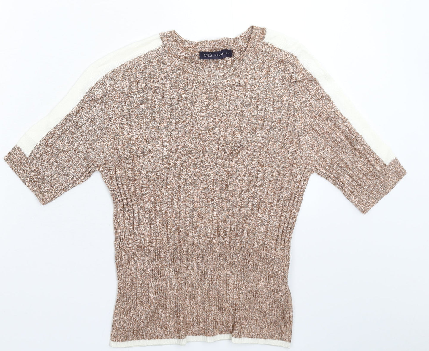 Womens UK Size 12 Marks and Spencer Beige Pullover Jumper
