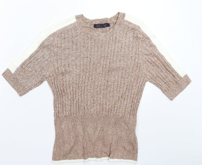 Womens UK Size 12 Marks and Spencer Beige Pullover Jumper