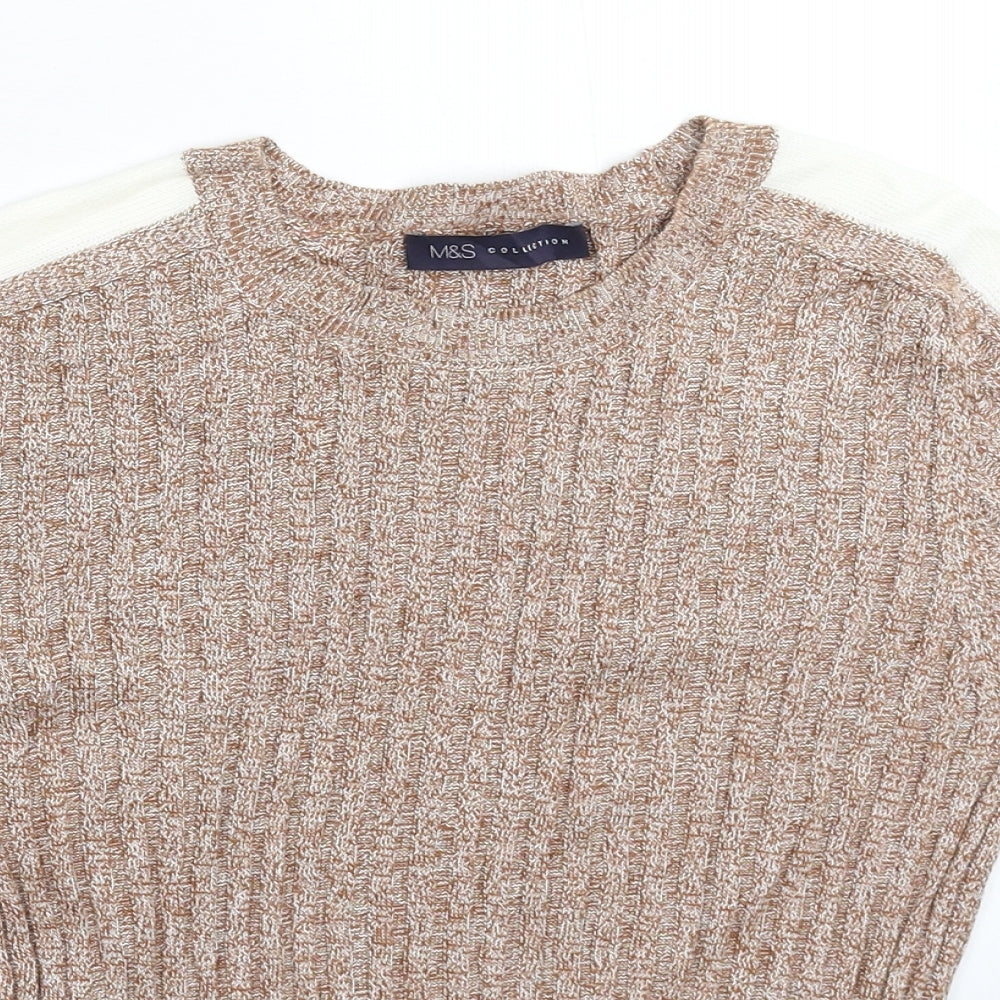 Womens UK Size 12 Marks and Spencer Beige Pullover Jumper