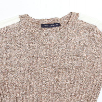 Womens UK Size 12 Marks and Spencer Beige Pullover Jumper