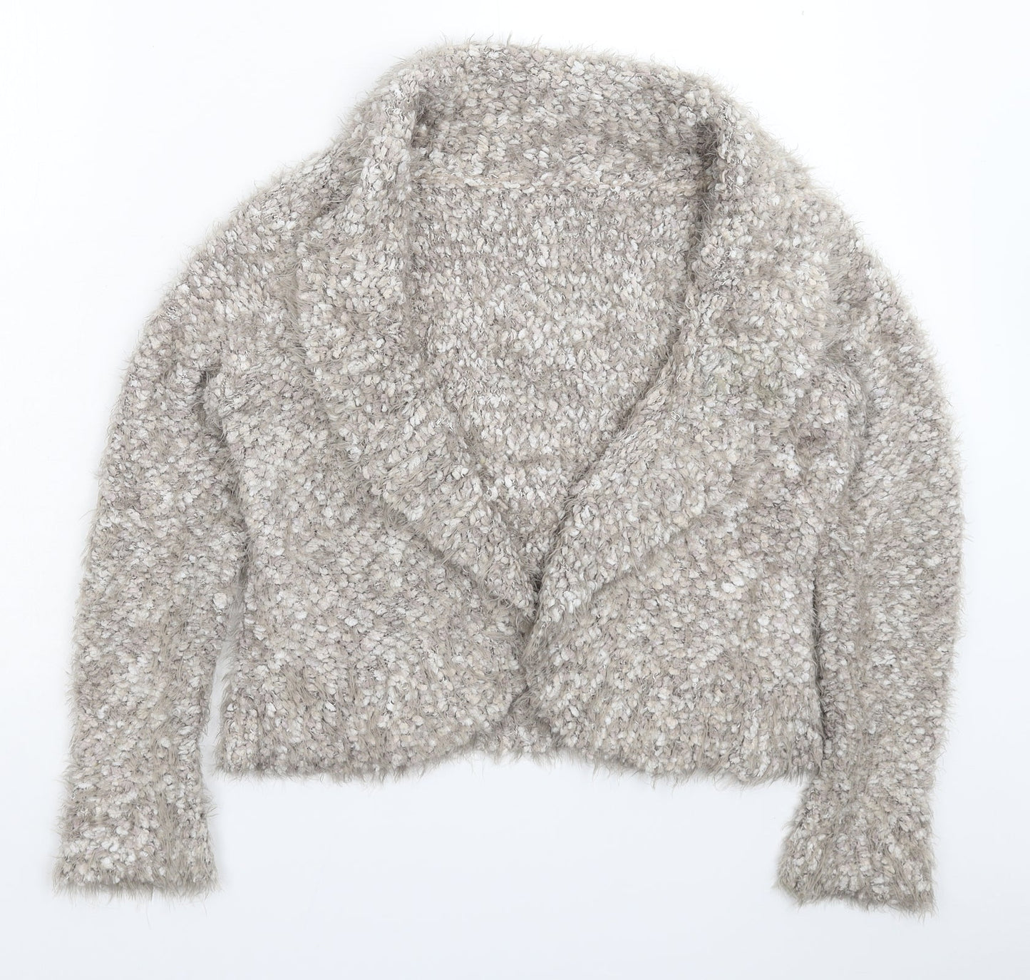Womens UK Size 2 Preworn Grey Cardigan Jumper