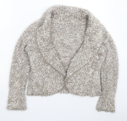 Womens UK Size 2 Preworn Grey Cardigan Jumper