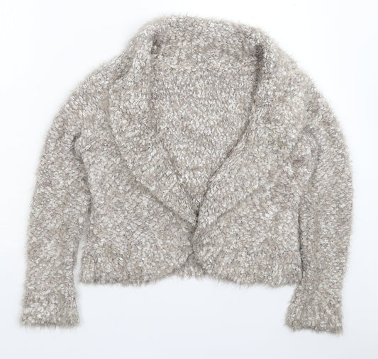 Womens UK Size 2 Preworn Grey Cardigan Jumper