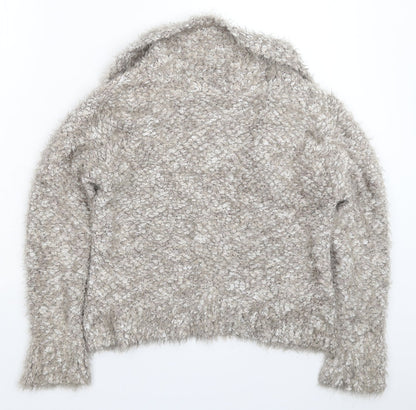 Womens UK Size 2 Preworn Grey Cardigan Jumper