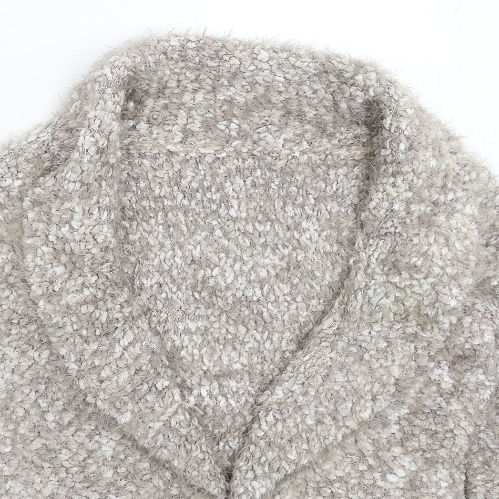 Womens UK Size 2 Preworn Grey Cardigan Jumper
