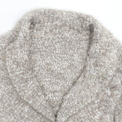 Womens UK Size 2 Preworn Grey Cardigan Jumper