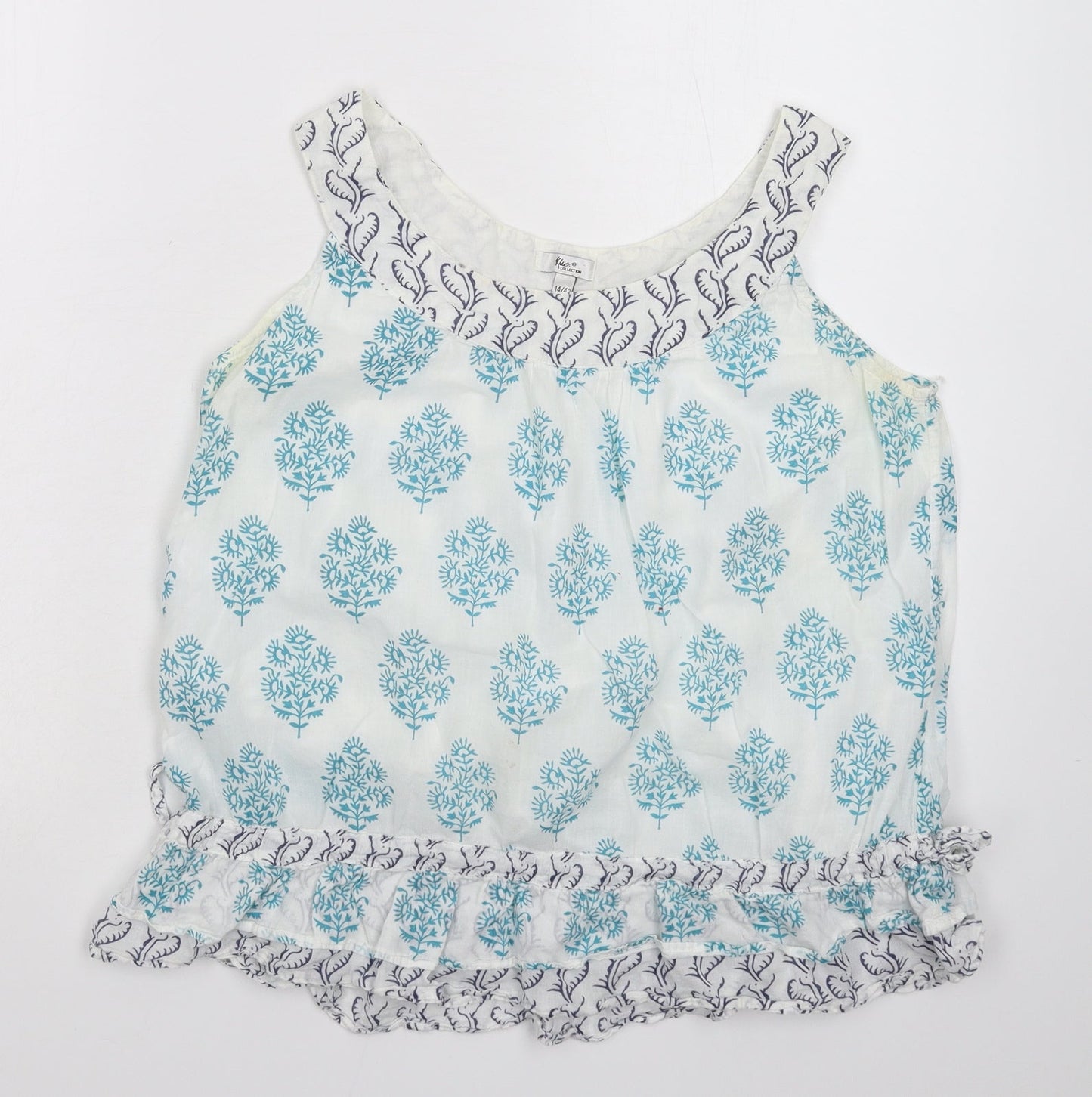Womens UK Size 14 Klass White Basic Tank