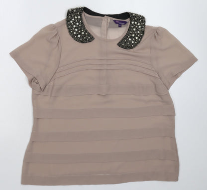 Marks and Spencer Womens Grey   Basic Blouse Size 16