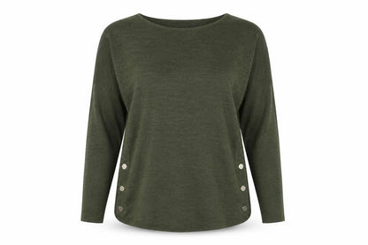 New Look Womens Green  Knit Pullover Jumper Size S