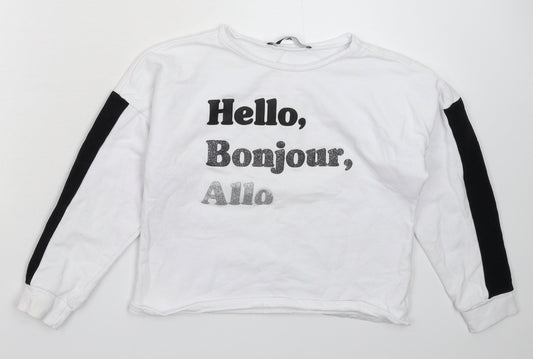 Very Girls White   Pullover Sweatshirt Size 9 Years