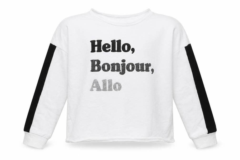 Very Girls White   Pullover Sweatshirt Size 9 Years