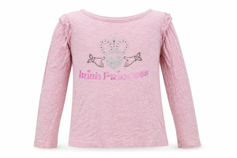 Irish Princess Girls Pink   Basic T-Shirt Size 3-4 Years
