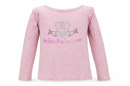 Irish Princess Girls Pink   Basic T-Shirt Size 3-4 Years
